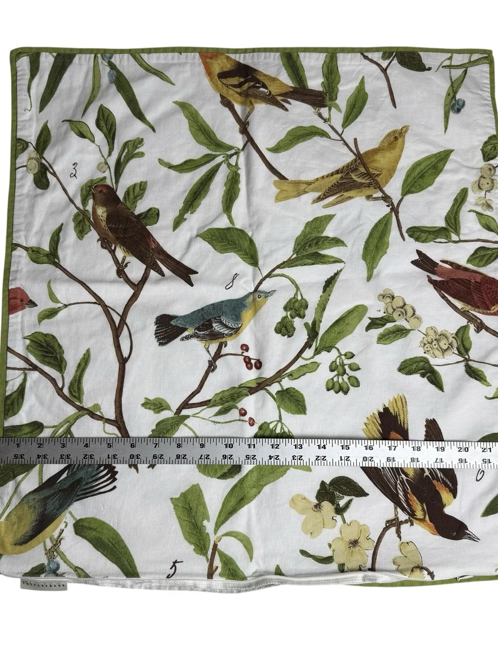 Pottery Barn Pillow Cover Euro Sham Spring Sparrow Birds 23x24” Cottagecore READ